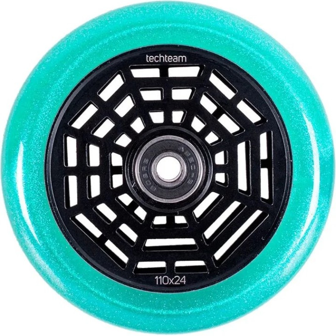 Колесо TECH TEAM для самоката X-Treme 110*24мм, Web, emerald NN010305